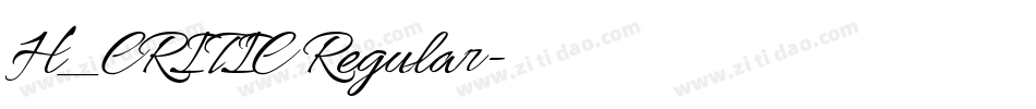 H_CRITIC Regular字体转换